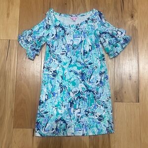 Lilly Pulitzer Blue and Green Pattern Dress